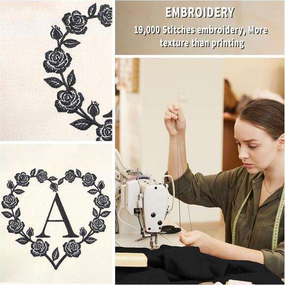 The "Y" Monogram Chic Eco-Friendly & Stylish Gift Canvas tote - Picture 4 of 7